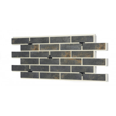 Термопанель с клинкерной плиткой BestPoint Exclusive Metal Dark 1025*455 мм цена в Москве