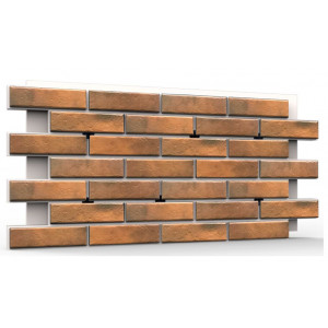 Фасадная клинкерная термопанель BestPoint Retro Brick Chili 1150*540 мм
