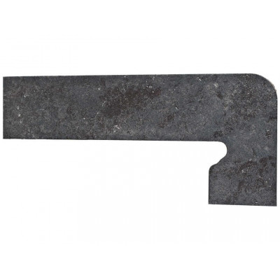 Клинкерный плинтус флорентийской ступени цельный Exagres Metalica Basalt zanquin fior, 395x175x7.5 мм цена в Москве