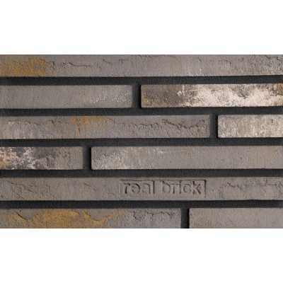 Минеральная плитка ручной формовки REAL BRICK Платиновый Базовый, 0.5 Ригель 440x50x20 мм цена в Москве