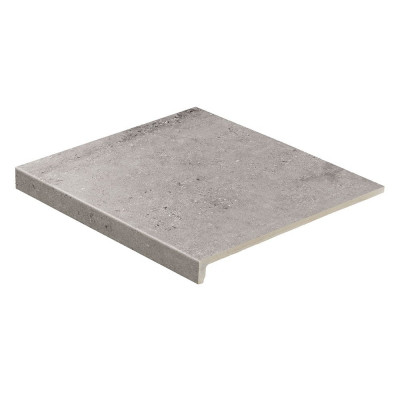 Ступень клинкерная прямоугольная лофт Stroeher GRAVEL BLEND 3675 grey, ex.9430(962), 340x294x35x11 мм цена в Москве