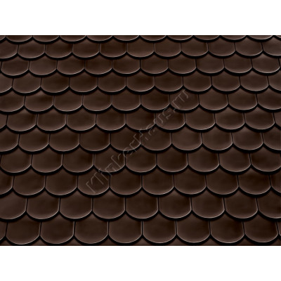 Керамическая рядовая черепица Braas Опал, глазурь, тик, 380x180 мм цена в Москве