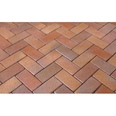 Клинкерная брусчатка Penter Florenz bunt orangegelb geflammt, 240x118x52 мм цена в Москве