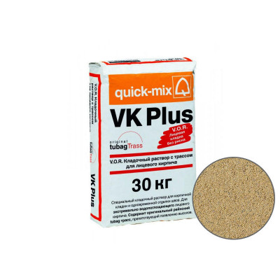 Цветной кладочный раствор Quick-mix VK plus I для кирпича, песочно-желтый цена в Москве