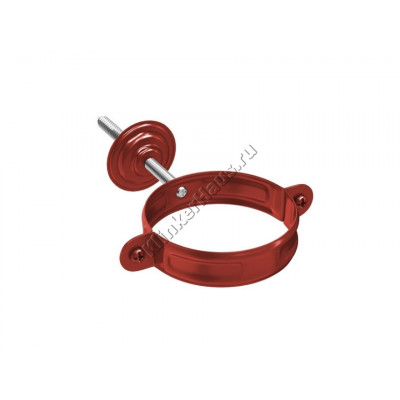 Хомут держатель трубы Aquasystem D90 мм, GreenCoat Pural BT, RR 29 (красный) цена в Москве