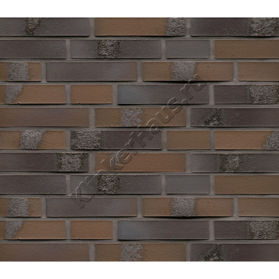 Клинкерный кирпич для фасада Feldhaus Klinker K564DF carbona geo maritim, DF 240x115x52 мм цена в Москве