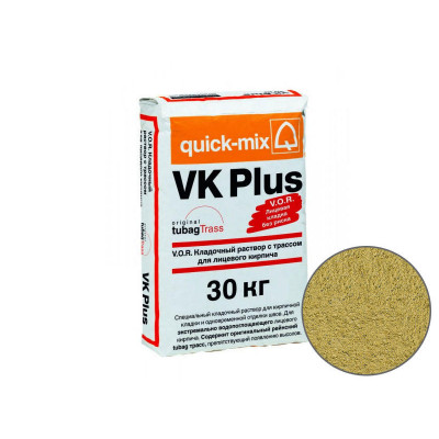 Цветной кладочный раствор Quick-mix VK plus K для кирпича, кремово-желтый цена в Москве