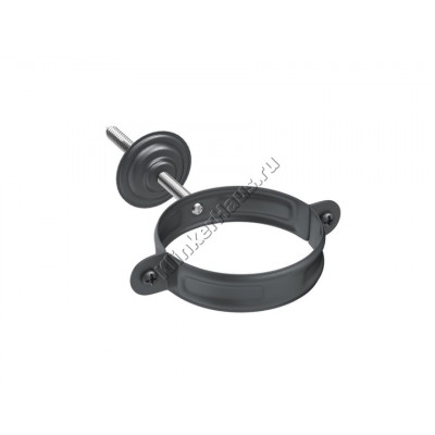 Хомут держатель трубы Aquasystem D90 мм, GreenCoat Pural BT matt, RR 23 (серый) цена в Москве