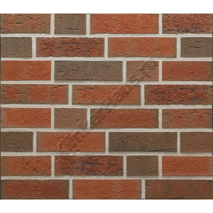 Клинкерный кирпич для фасада Feldhaus Klinker K377RF75 lava maron rustico, RF75 240x75x65 мм