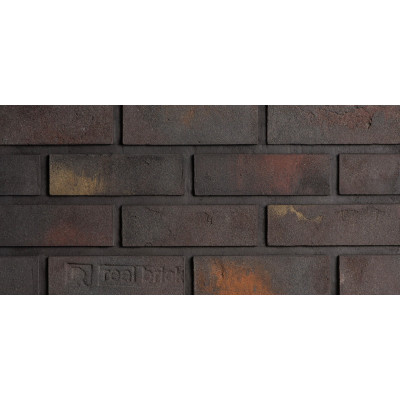 Минеральная плитка ручной формовки REAL BRICK Черный магнезит Базовый, 0.5WDF 215x65x20 мм цена в Москве
